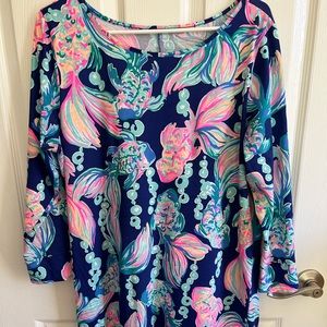 VGUC XL Marlowe Dress in True Blue Going Coastal